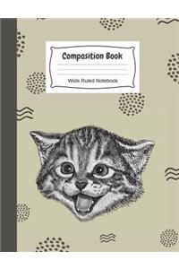 Cat Primary Story Journal Composition Book