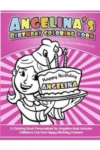Angelina's Birthday Coloring Book Kids Personalized Books