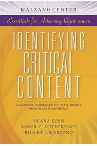 Identifying Critical Content
