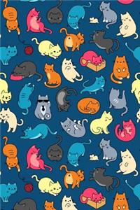 Journal Notebook For Cat Lovers Fun Cat Pattern 1