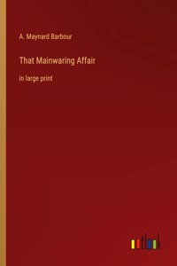 That Mainwaring Affair