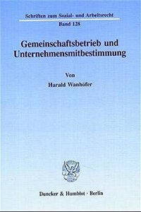 Gemeinschaftsbetrieb Und Unternehmensmitbestimmung