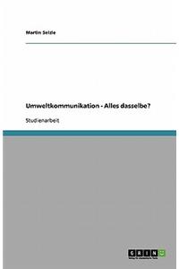 Umweltkommunikation - Alles dasselbe?
