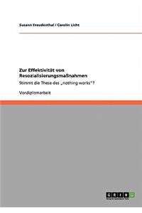Zur Effektivität von Resozialisierungsmaßnahmen