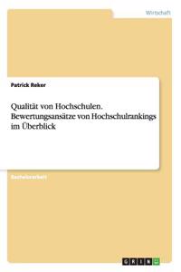 Qualität von Hochschulen. Bewertungsansätze von Hochschulrankings im Überblick