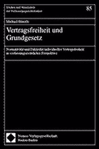 Vertragsfreiheit Und Grundgesetz