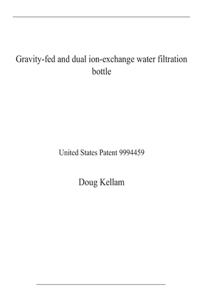 Gravity-fed and dual ion-exchange water filtration bottle