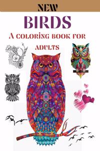Birds a coloring book for adults