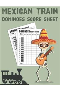Maxican Train Dominoes Score Sheets