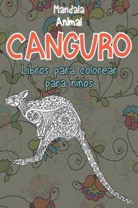 Libros para colorear para niños - Mandala - Animal - Canguro
