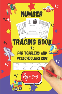 Number tracing Book For Toddlers And Preschoolers Kids Age 3-5