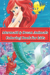 Mermaid & Ocean Animals Coloring Book for kids