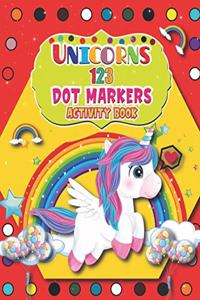Unicorns 123 Dot Markers Activity Book