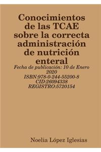 Conocimientos de las TCAE sobre la correcta administración de nutrición enteral