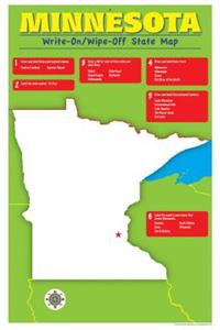 Minnesota Write-On/Wipe-Off Desk Mat - State Map