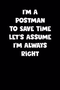 Postman Notebook - Postman Diary - Postman Journal - Funny Gift for Postman