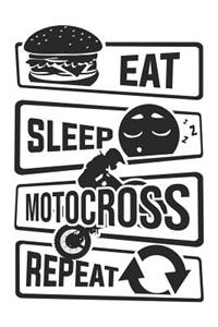 Eat Sleep Motocross Repeat: Graph Paper 5x5 Notebook for People who like Humor Sarcasm