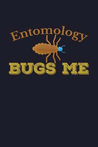 Entomology Bugs Me: Blank 5x5 grid squared engineering graph paper journal to write in - quadrille coordinate notebook for math and science students