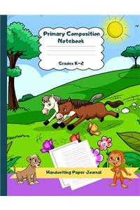 Primary Composition Notebook Grades K-2 Handwriting Paper Journal