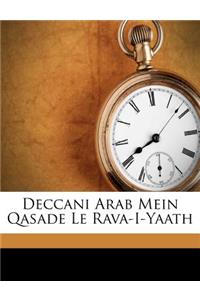 Deccani Arab Mein Qasade Le Rava-I-Yaath