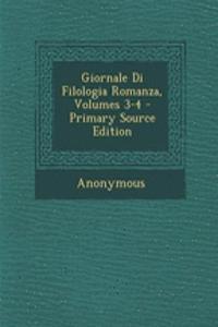 Giornale Di Filologia Romanza, Volumes 3-4