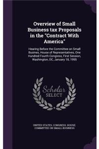 Overview of Small Business tax Proposals in the 