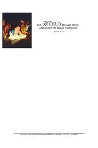 The Word Nativity Christmas Letterhead (Pkg of 50)