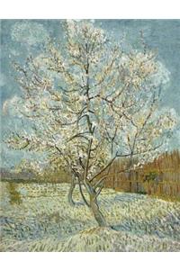 The Pink Peach Tree, Vincent Van Gogh. Graph Paper Journal