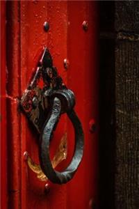 Cool Vintage Iron Door Knocker and a Red Door Journal