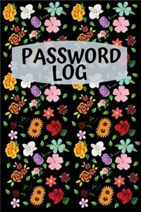 Beautiful Flower - Password Book, Password log book and internet organizer Notebook, Website / App Password Notebook.