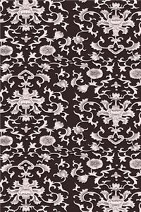 2020 Daily Planner Brown Asian Damask Design 388 Pages