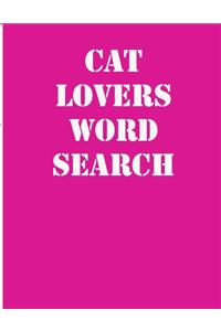 cat lovers word search
