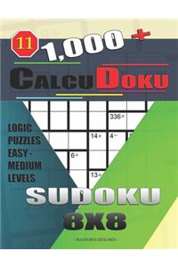 1,000 + Calcudoku sudoku 8x8