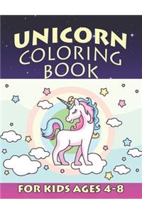 Unicorn Coloring Book for Kids Ages 4-8