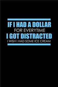 If I Had A Dollar For Everytime I Got Distracted I Wish I Had Some Ice Cream