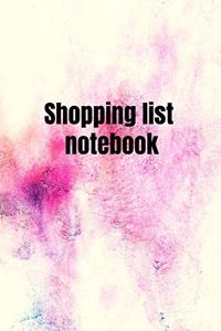 Shopping List Notebook