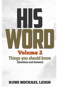 HIS WORD Volume 2