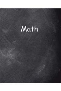 School Composition Book Math Chalkboard Style 200 Pages