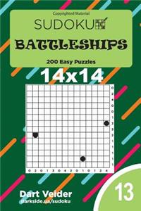 Sudoku Battleships - 200 Easy Puzzles 14x14 (Volume 13)