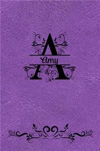 Split Letter Personalized Name Journal - Amy