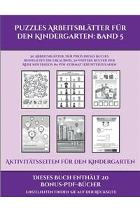 Aktivitätsseiten für den Kindergarten (Puzzles Arbeitsblätter für den Kindergarten