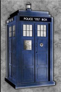 Tardis - Police Public Call Box - Doctor Who Journal Lined Notebook