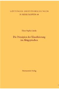 Die Prinzipien Der Klassifizierung Im Altagyptischen