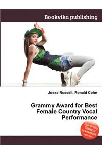 Grammy Award for Best Female Country Vocal Performance