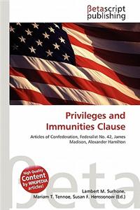 Privileges and Immunities Clause