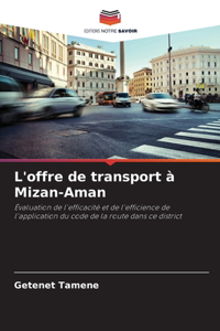 L'offre de transport à Mizan-Aman