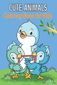 Cute Animals Coloring Book for Kids