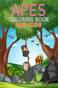 Apes Coloring Book For Kids
