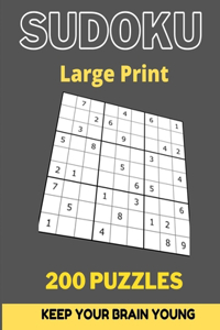 Sudoku Large Print 200 Puzzles
