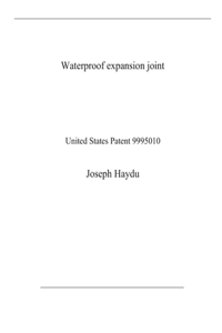 Waterproof expansion joint: United States Patent 9995010